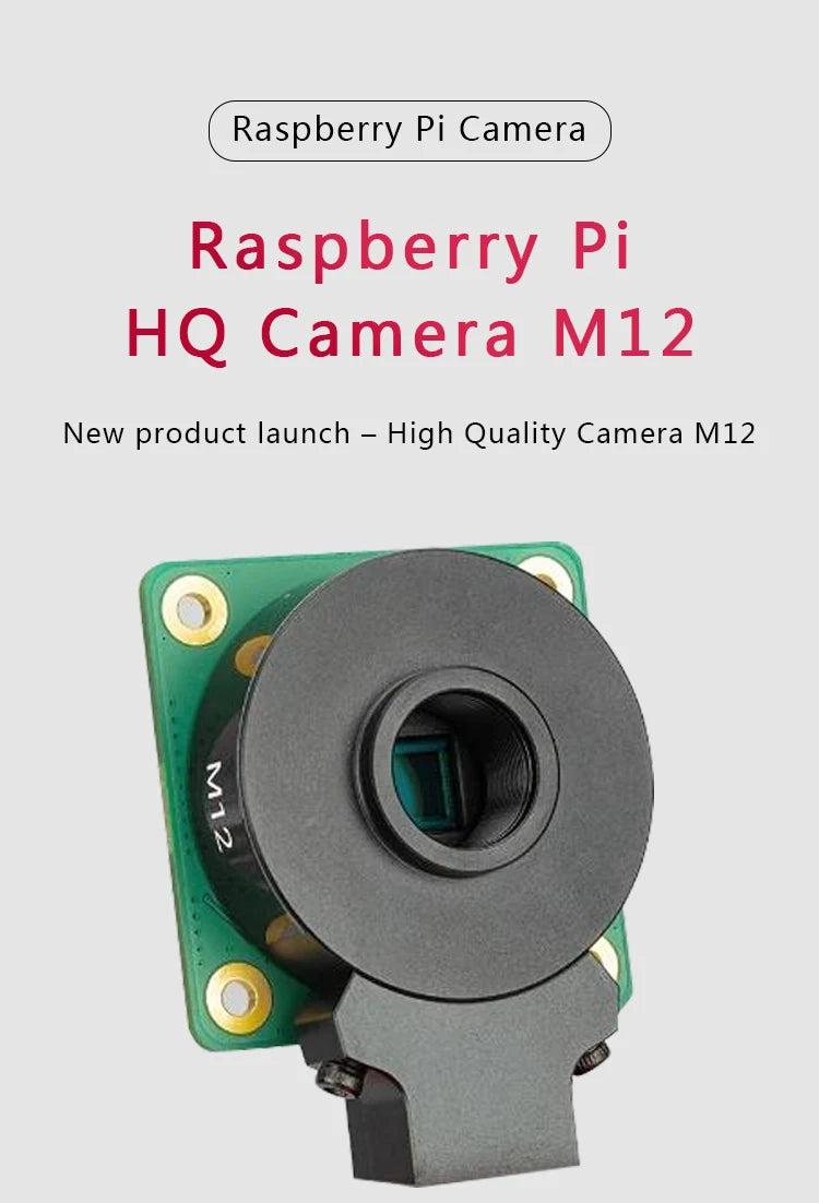 New Original Raspberry Pi High Quality HQ M12 Camera Module 12.3MP IMX477 Sensor, Support for M12-Mount Lens