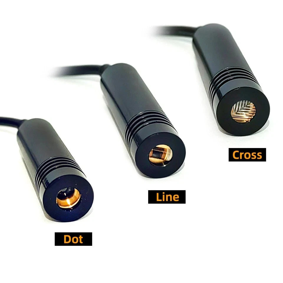 450nm 5mW Focusable Dot/Line/Cross Blue Laser Diode Module DC5V Adapter Woodwork Parts