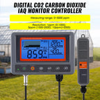 Digital CO2 Carbon Dioxide Monitor Controller Sensor W/ Relay Function NDIR Sensing Probe For Greenhouse Mushroom Farm