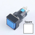 5V 12V 24V 220V 16mm Plastic Momentary LED Illuminuted Maintained Self-locking Push Button Switches Latching Push Button Reset