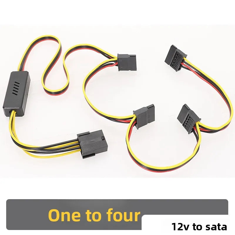 Graphics Card Hard Drive Cable GPU PCIE 8Pin Female To 1 2 3 4 SATA Hard Drive 18awg Power Supply Cable 12V To IDE Molex Cables