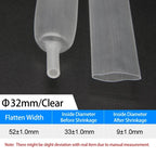 1~10m 4:1 Transparent Heat Shrink Tubing With Glue 4~ 52mm Double Wall Adhensive Polyolefin Sleeve Lined Wire Cable Protector