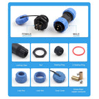 LP/SP21 Nut/Flange/Docking Waterproof Connector Welding Free 2/3/4/5/6/7 Pin IP68 Outdoor Female Plug Male Socket Screw Wiring