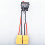 30A 32A 50A 12V 24V Battery Main Switch Large Current On-off with XT60/T Plug 14AWG Wire for RC Tug/Bait Boat 550 775 Motor