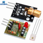 1~20PCS EGBO KY-008 650nm Laser Transmitter Module with Laser Sensor Module Non-Modulator Tube Laser Receiver Module Kit