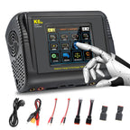 HTRC K6 Pro Lipo Charger Touch DC 400W AC 200W 12Ax2 RC Charger Discharger For LiPo LiHV LiFe Lilon NiCd NiMh Pb Battery Balance