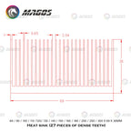 Electronic Radiator Aluminum Dense Teeth Heatsink Extruded Heat Sink Computer Water Cooling System 100/120/150/200/300x69x36MM