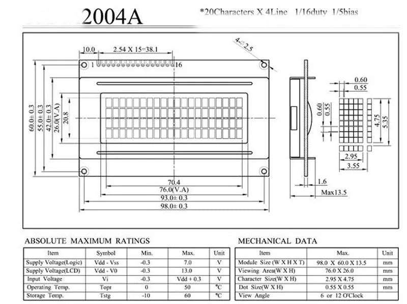 5V LCD Board 2004 20X4 Display Blue Yellow Screen LCD2004+I2C Board English Russian Cyrillic Font For 3D Printer IIC I2C Adpater