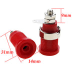 5 Piece 32A Insulation Safety 4mm Banana Plug Socket Jack Panel Mount Terminal Connector Multimeter Socket Banana Head Female