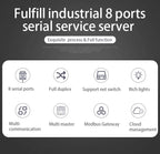 ZLAN5843A 8 port RS232 RS485 to Ethernet TCP/IP Modbus industrial multiple Ethernet serial server