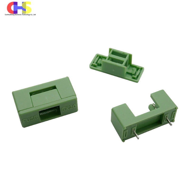 （10-50PCS）BF-012 5x20mm Fuse Holder With 5*20mm 0.2A-10A 250V Glass Tube Fuse For PCB Panel Mounting Foot distance 15mm 22mm