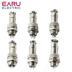 GX12 GX16 GX20 Aviation Connector Plug Socket Circular Connector 2 3 4 5 6 7 8 9 10 12 Pin 12/16/19mm Cable Wire Male Female