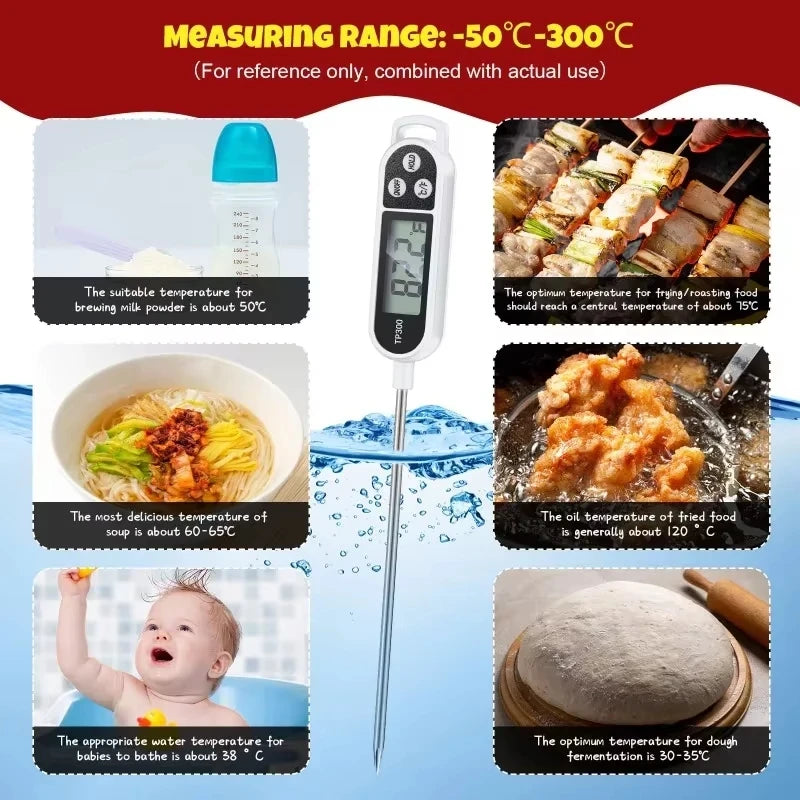 Meat Probe Thermometer Kitchen Food Digital Thermometer Cooking Electronic Temperature Heat Gauge Milk Barbecue Meat Thermometer