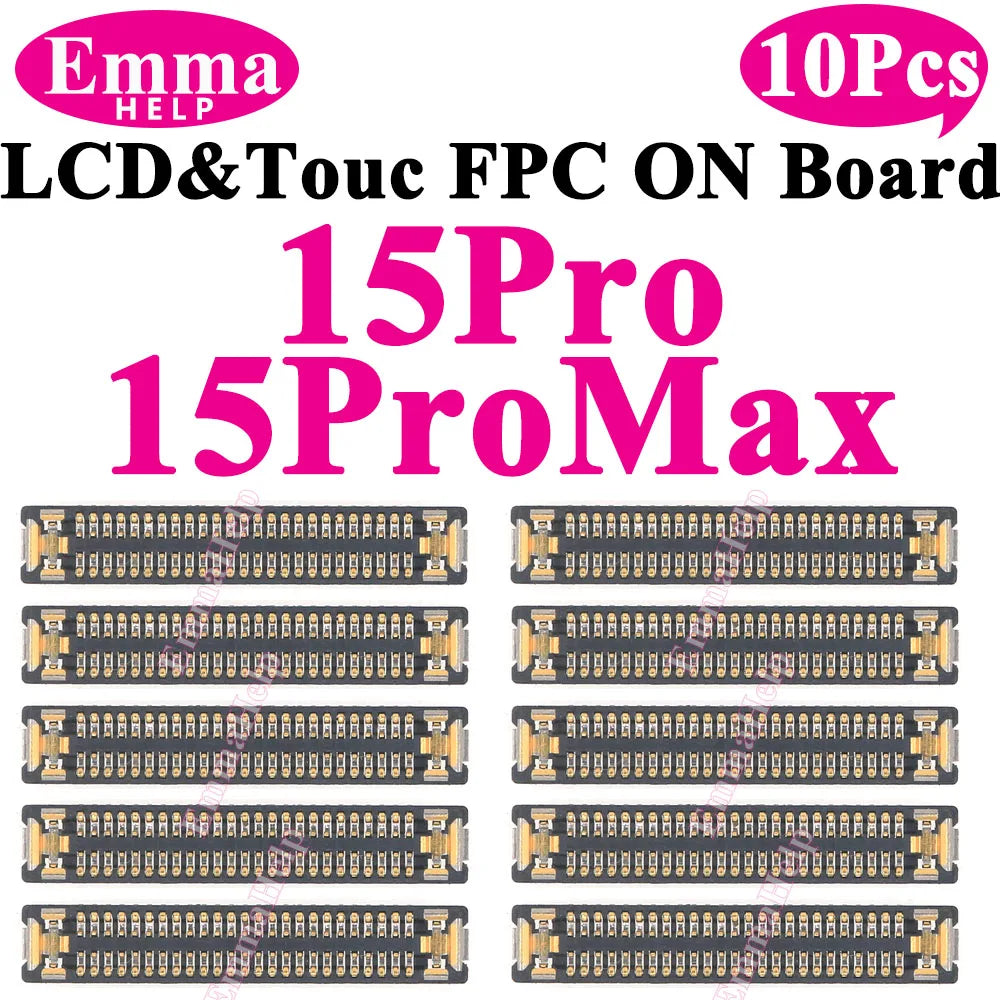 10Pcs LCD Display Touch FPC Connector for iPhone 17 17Pro 16 15 14 Pro Max Motherboard Logic Board Screen Plug Replacement