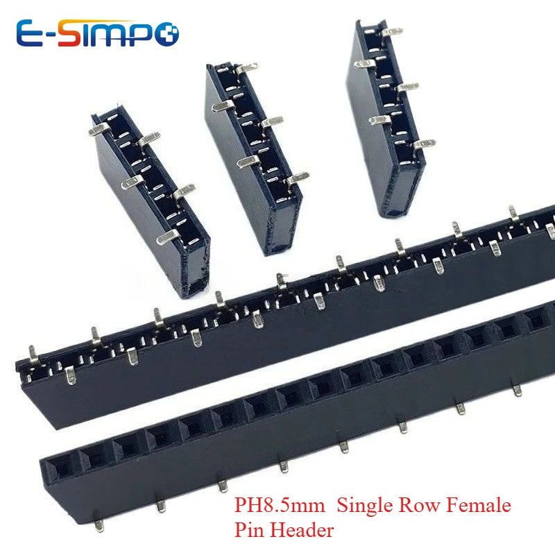 20PCS 2.54mm SMD Socket Stackable 1x2-10P 12P 14P 15P 16P 20P 24P 25P 30P 40P PH8.5 Single Row SMT Female Pin Header  Connector