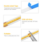 DC5V COB LED Strip with Dimmable Remote Control 2/3/5M White/Warm White COB Strip Light For Indoor Home Cabinet Decor Lighting