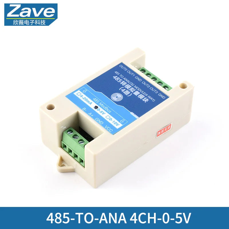 Analog Acquisition Module 4-20mA 0-5V 10V to RS485 Transmitter Modbus Wide Voltage High Precision AD