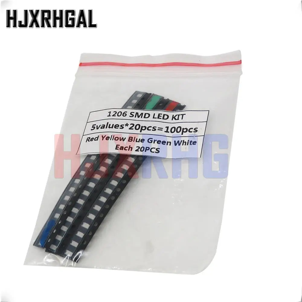 100PCS/lot = 5 Colors * 20PCS 0603 0805 1206 1210 5730 SMD LED light KIT Emitting diode red white green blue yellow led