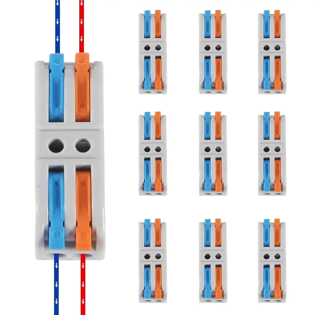 10 pcs Lever Wire Connectors Quick Wiring Cable Connector Splicing Wire Connectors Push-in Conductor Screw Terminals Block