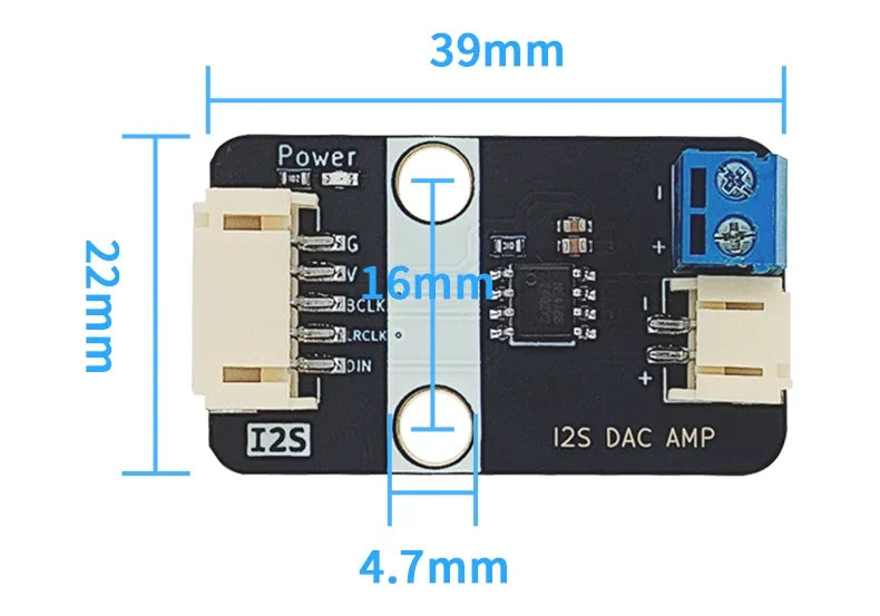 I2S Speaker Module Built-in Amplifier Plug & Play Compatible with ESP32 Raspberry Pi MAX98357A NS4168