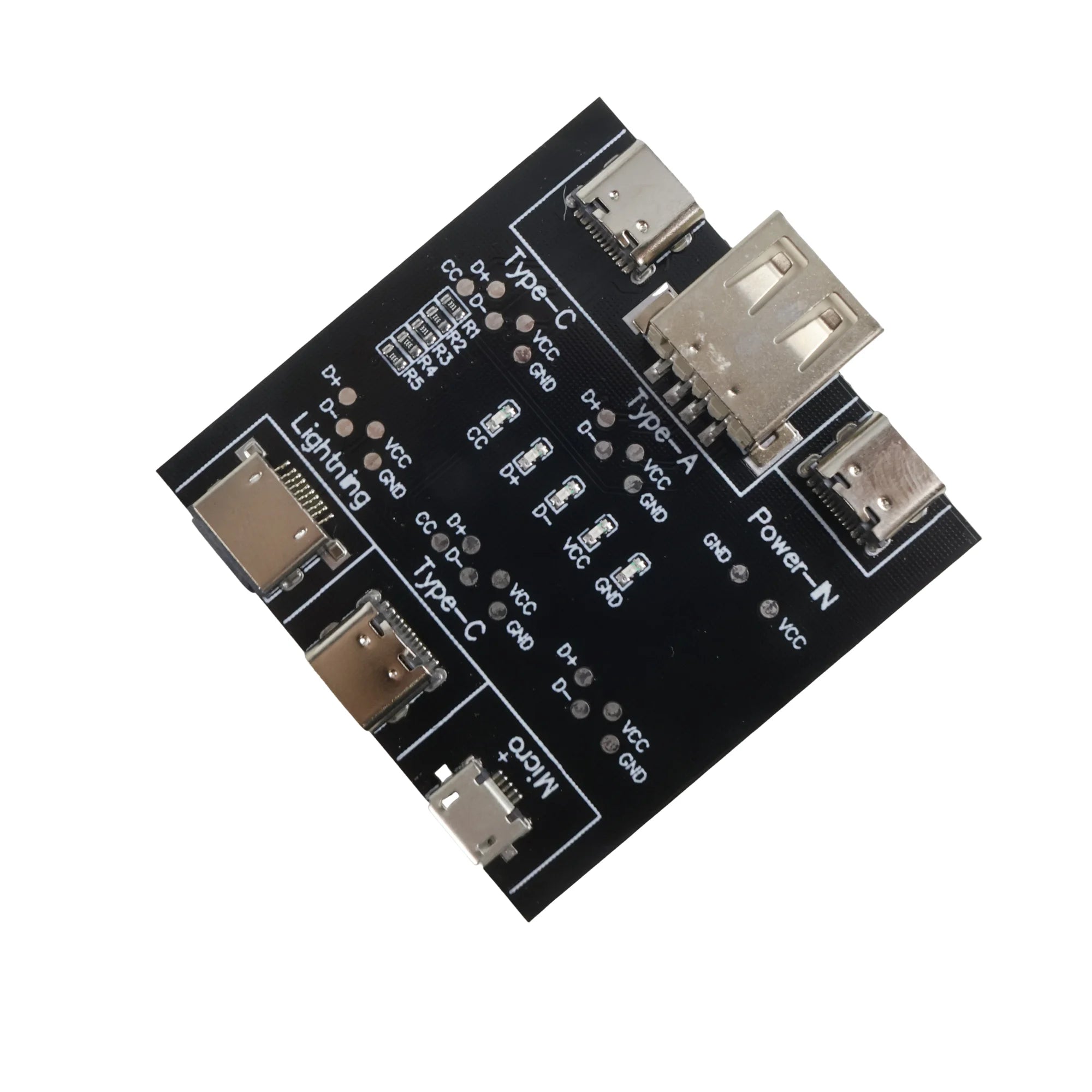 DT3 Data Cable Detection Board Type-C USB Tester for Micro USB Lightning Cable Short Circuit On/Off Diagnose Tool LED Indicator