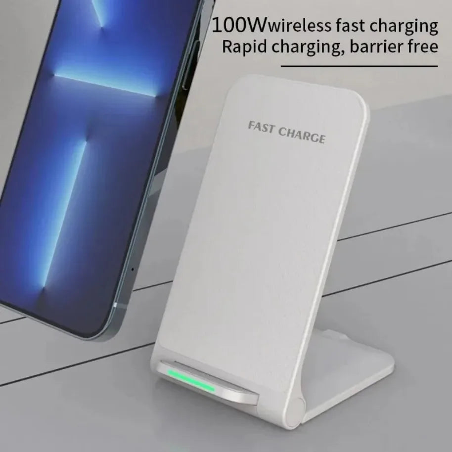 65W Wireless Charger Stand Pad For iPhone 17-12 Pro X XS Max XR 8 Samsung Xiaomi Induction Fast Charging Dock Station