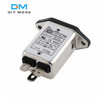 AC 250V 10A IEC 320 C14 Male Plug 3 Pins Black PCB Panel Power Socket Connector EMI Filter for Fitness Equipment