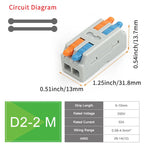 10/50 PCS Universal Compact Mini Fast Wire Connectors Lever Nut Crimp Splitter Electrical Conductors Push-in Home Terminal Block