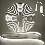 IP68 Waterproof Flexible Neon Rope Light USB COB LED Strip 5V ON OFF Switch 320 LEDs/m Natural Warm White 0.5m 1m 2m 3m 4mm 5m