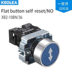 XB2 Series Metal Button Switch Self Reset Small Mushroom Head Middle Seat Emergency Stop 22mm Knob Key Start Inching Power on
