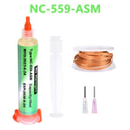 RMA‑223‑TPF 10ml Syringe No‑Clean Liquid Soldering Flux Paste for BGA Reballing SMD PCB Motherboard Chip Repair Welding Tools
