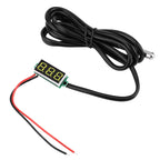 DC4-28V 0.28-inch Mini Two-Line Digital Thermometer Tester LED Display DS18B20 Waterproof Metal Probe -50 ℃~125 ℃