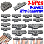3/6 Ports Push-in Fast Quick Wire Connector Distribution Wiring Cable Splitter for LED Lighting Terminal Block