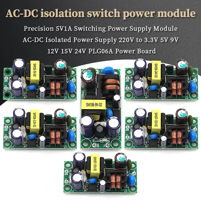 AC-DC Isolated Switch Power Supply Module Buck Converter Step Down Module AC 220V to DC 3.3V 4W 5V 9V 12V 15V 24V