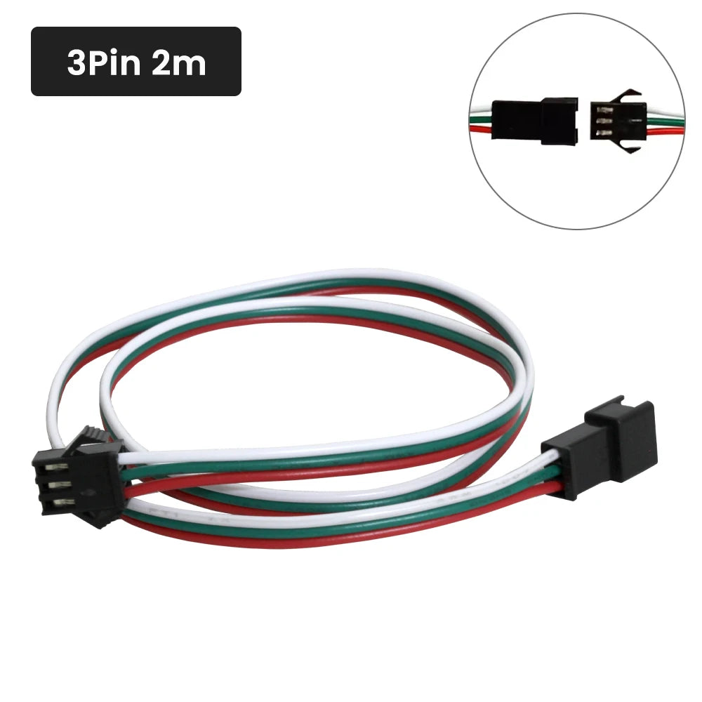 1-10 PCS 2Pin 3Pin 4Pin 5Pin JST LED Extension Cable 22AWG Electric Wire Male Female Connector for Led Light Strip CCTV Driver