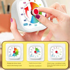 Visualization Movement Visual Timer Time Management Silent Countdown Clock with Stand Sweep Second Kitchen Cooking Timer Home
