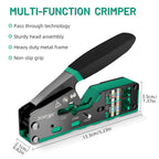 ZOERAX RJ45 CAT6 CAT5E Pass Through Crimp Tool Network Crimping Tool For Cat5 Cat5e Cat6 8P8C Connector with Spare blade