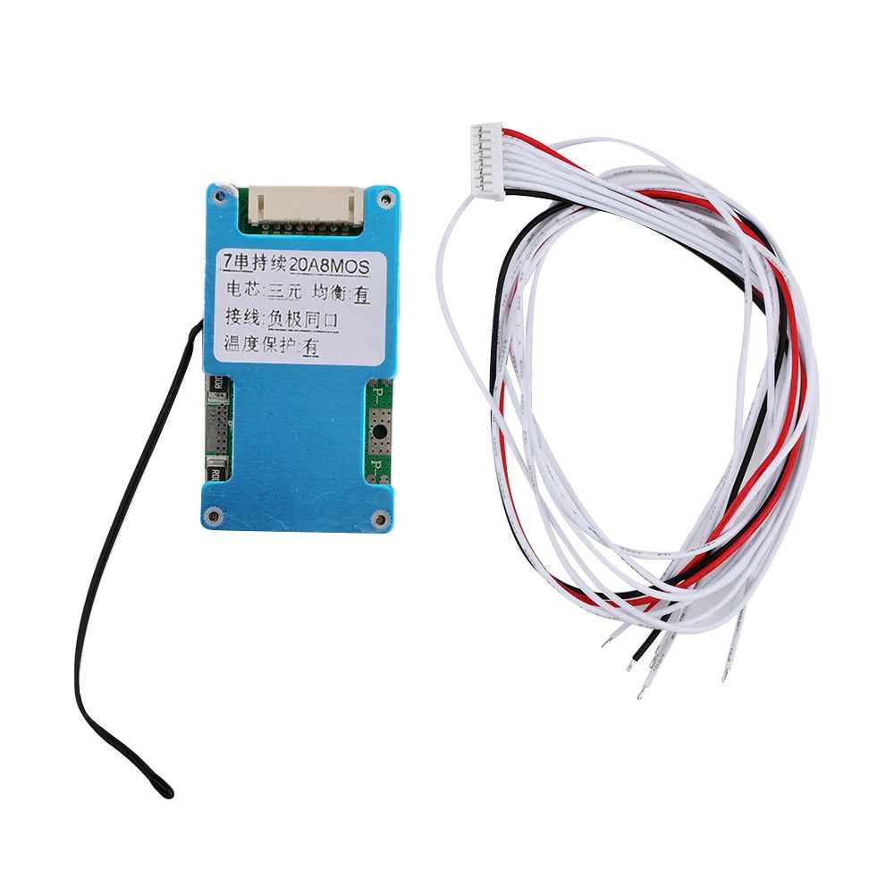 BMS 7S 24V 15A 20A 25A Li-ion Lmo Ternary Lithium 18650 Battery Charge with Balanced and NTC Temperature Protection