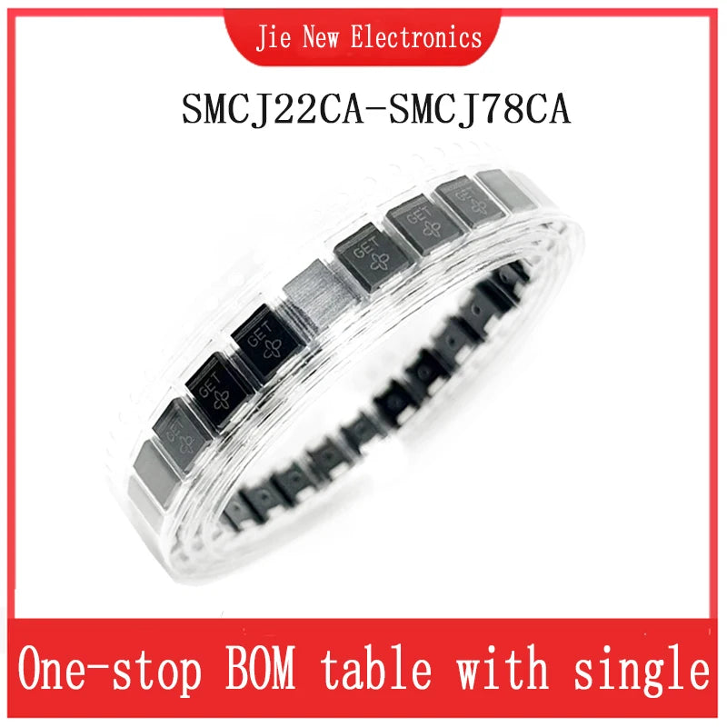 20PCS SMCJ22CA SMCJ24CA SMCJ26CA SMCJ28CA SMCJ30CA SMCJ33CA SMCJ36CA SMCJ40CA SMCJ43CA SMCJ45CA SMC(DO-214AB)1500W Smd Tvs Diode
