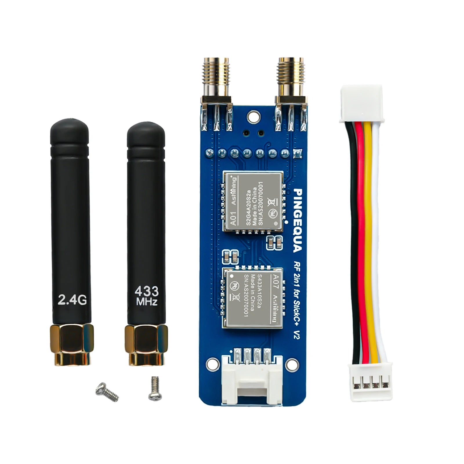 RF 2-in-1 Module for M5Stack StickCPlus 1.1&2, Supports NRF24 2.4GHz and CC1101 433MHz with Bruce Firmware, Without Machine