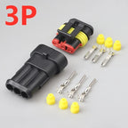 1/5/10Sets 1P 2P 3P 4P 5P 6Pins Way AMP 1.5 Super seal Waterproof Electrical automotive Wire Connector Plug for car Motorcycle