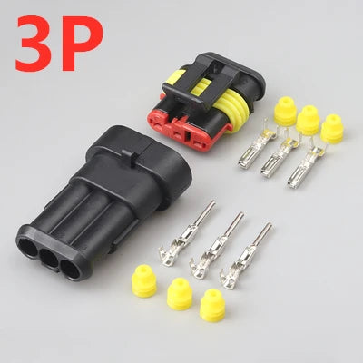 1/5/10Sets 1P 2P 3P 4P 5P 6Pins Way AMP 1.5 Super seal Waterproof Electrical automotive Wire Connector Plug for car Motorcycle