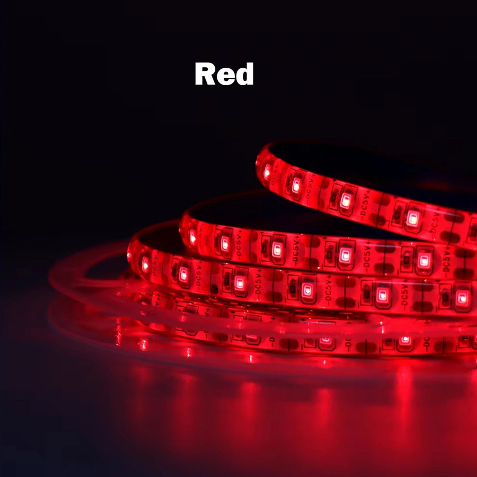 3AA Battery Power LED Strip Lights 2835 5V 60LEDs/M Warm White Red Green Ice Blue IP21/IP65 TV Room Kitchen Home DIY Decor 1M-5M