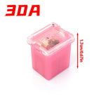 Car Mini Square Fuse 32V 20A-80A Slow Blow Copper Wire Overload Circuit Protection Insert for Car Truck RV Motorcycle Vehicle
