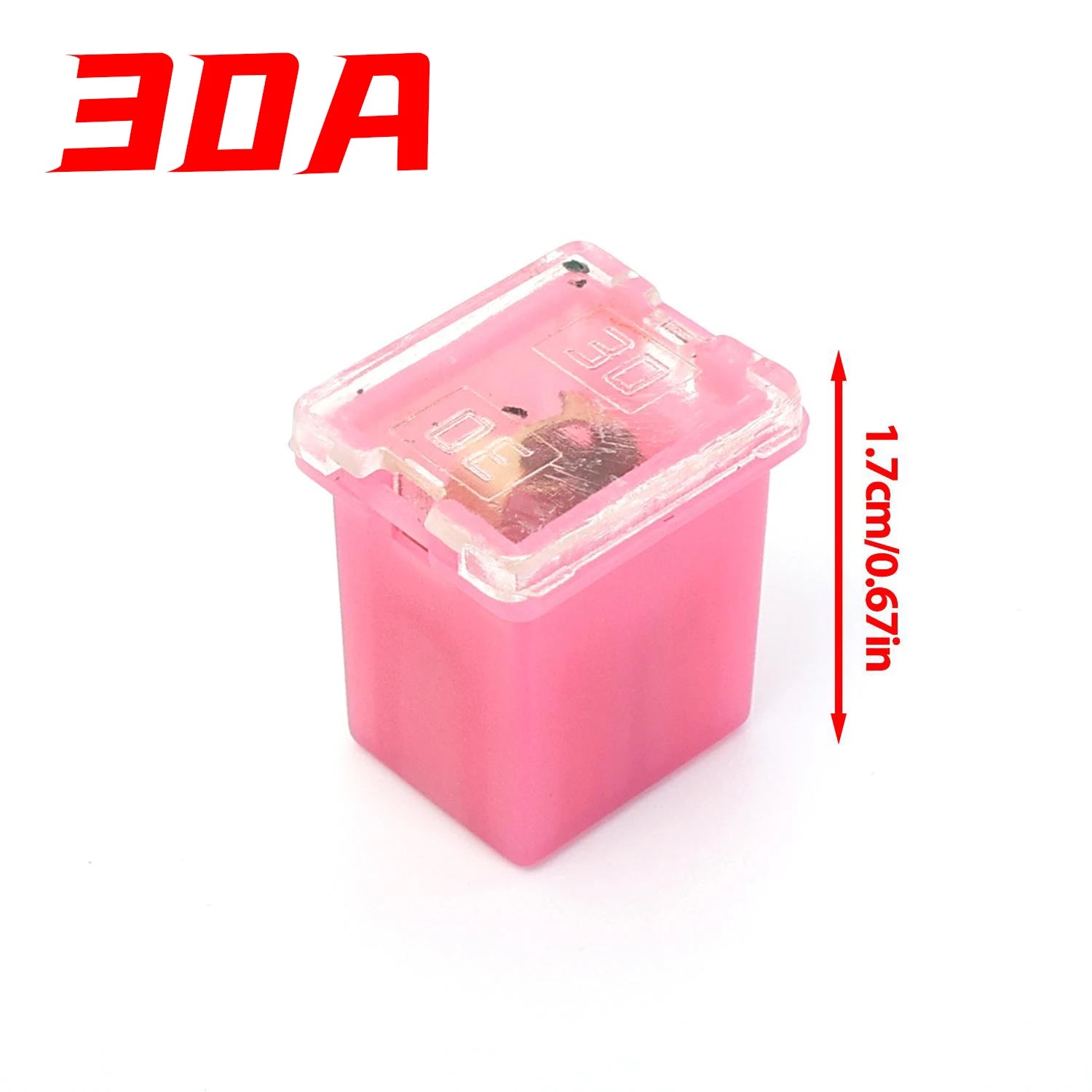 Car Mini Square Fuse 32V 20A-80A Slow Blow Copper Wire Overload Circuit Protection Insert for Car Truck RV Motorcycle Vehicle