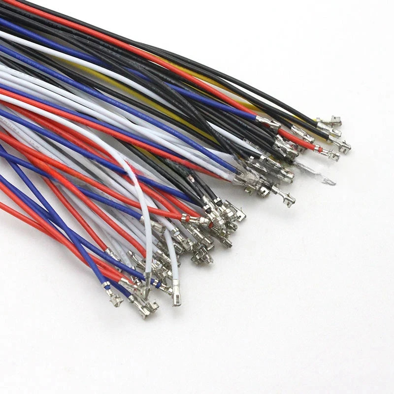 100pcs SH GH MX 1.0mm 1.25mm Single Double Head Terminal Crimp Colorful Electronic 10/15/20/30cm PVC Wire Without Housing