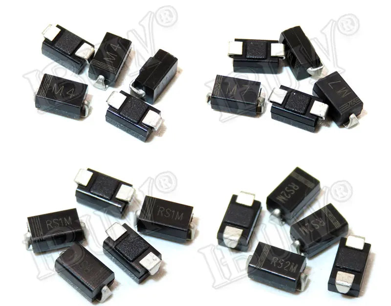 100PCS Rectifier diode M1 M4 M7 SS12 SS14 SS16 SS24 SS34 SS36 SS110 SS210 SS210 US1M RS2M ES1D DO-214AC Schottky diodes