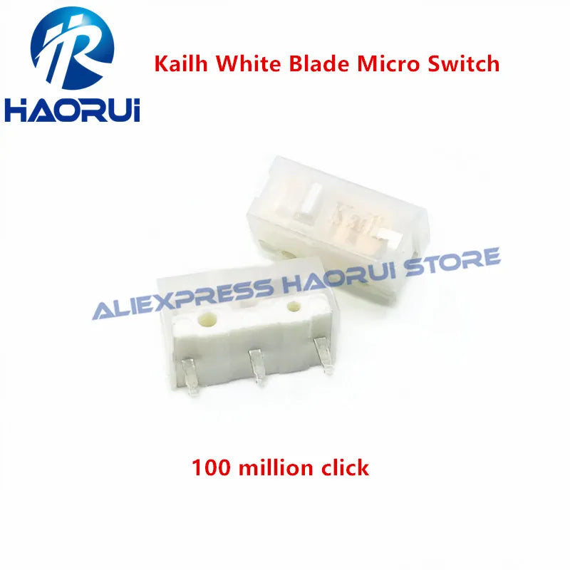 10Pcs-1Pcs New Product Kailh White Blade Micro Switch 100 Million Click Computer Game mouse left right repair microswitch button