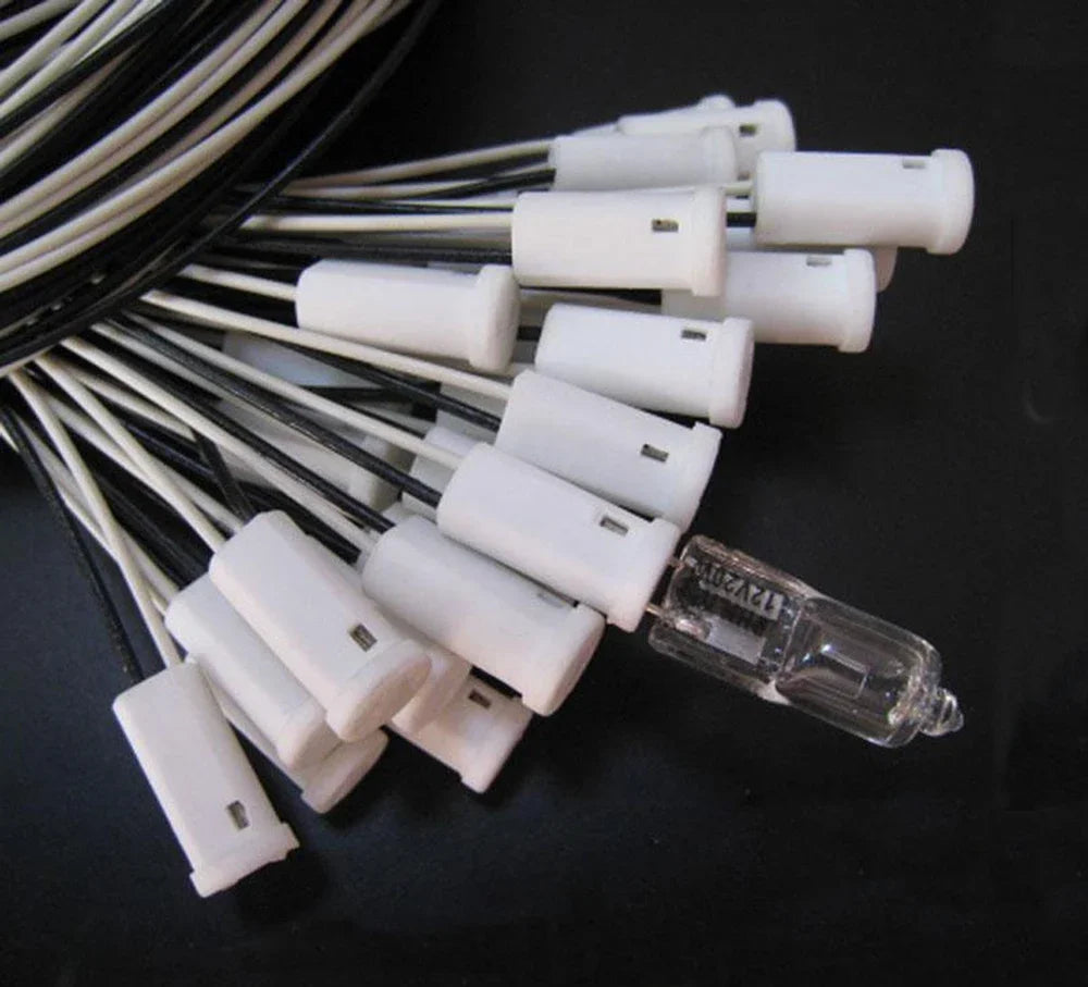 20pcs G4 50cm Long Wire CFL LED Halogen High Temperature Resistant 250degree 12-48V Light Lamp Base Holder Socket