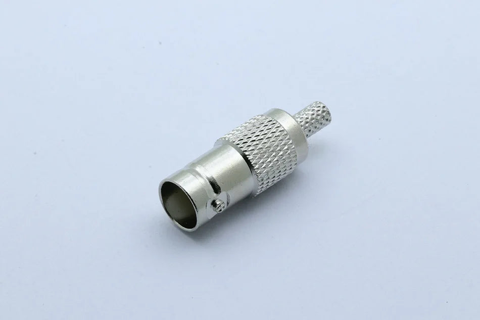 1pc RF Coaxial Connector BNC Female Jack Crimp Connector Straight for RG58 RG59 RG6 Cable Adapter CCTV Connector